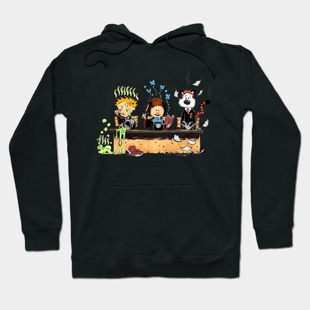 Wizard Science Calvin and Hobbes Hoodie by SketchbooksTees